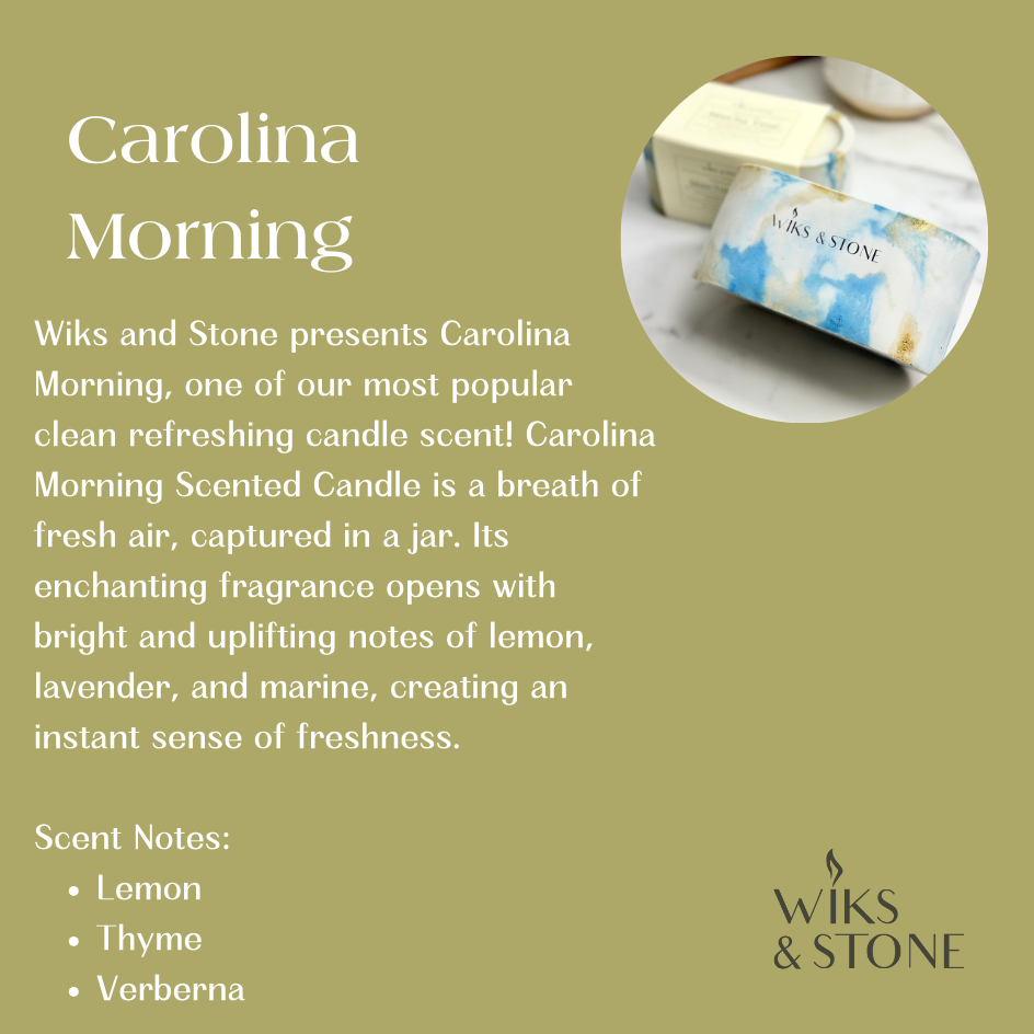 Carolina Morning Concrete Candle - Royal Blue Candle - Scented Candle