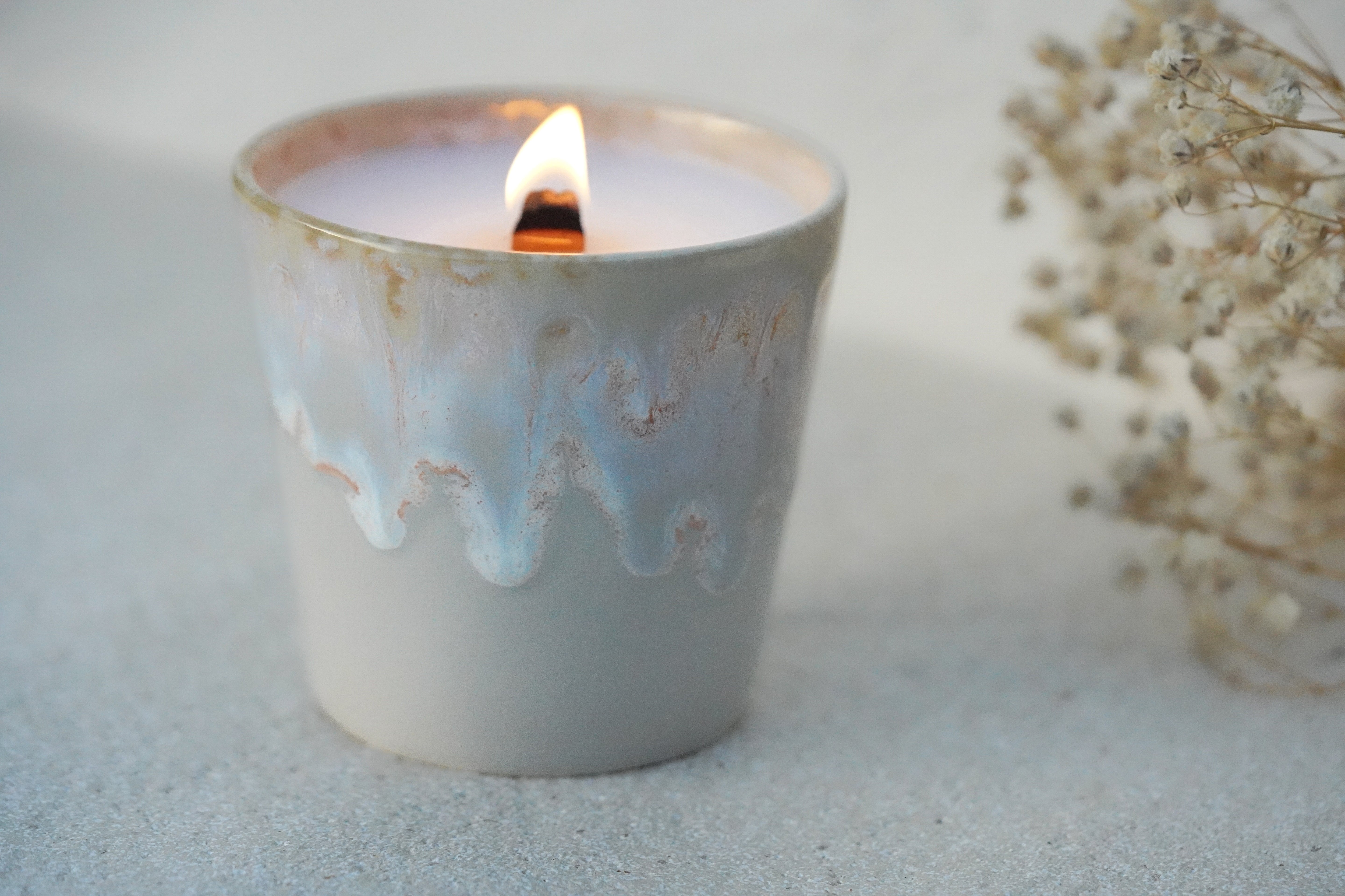 Gray Candle Jar | Winter Rain Scent | Nova