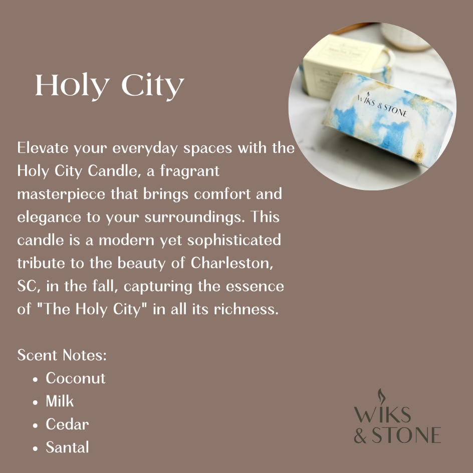 Holy City Concrete Candle - Royal Blue Candle - Scented Candle