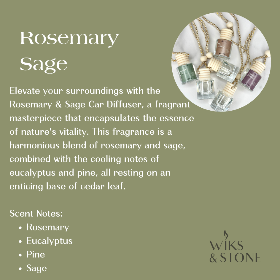 Rosemary Sage - Car Diffusers - Scented